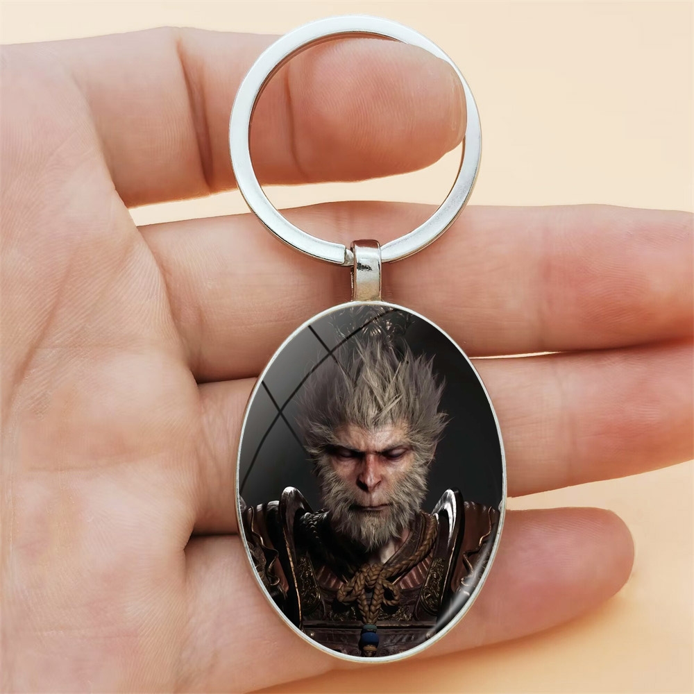 Kakarot Aluminum Keychain with Anime Character Theme & Unique Time Gem Element for Bag Accessories