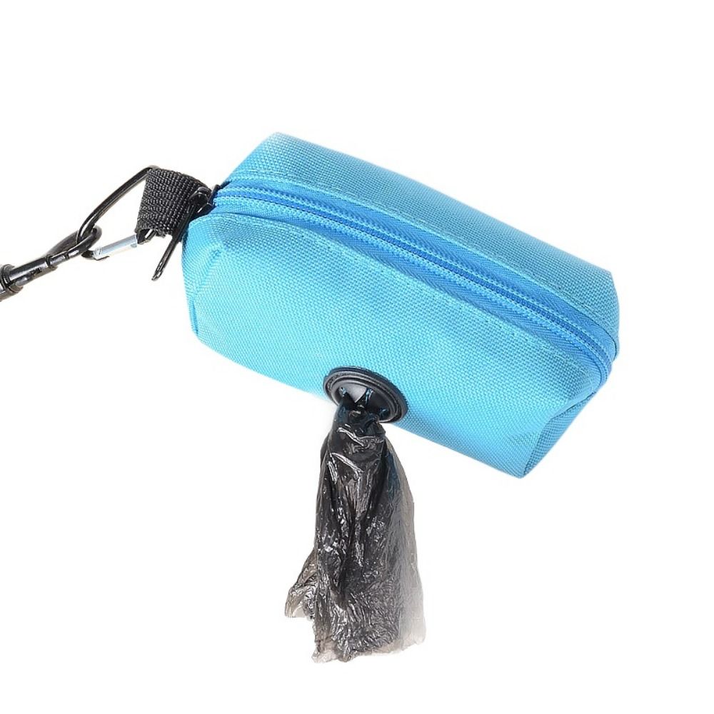 Oxford Dog Poop Bag Dispenser with Metal Buckle Pick-Up Bags Holder Pet Poop Bag Holder Leakproof Pet Waste Bag Carrier Travel