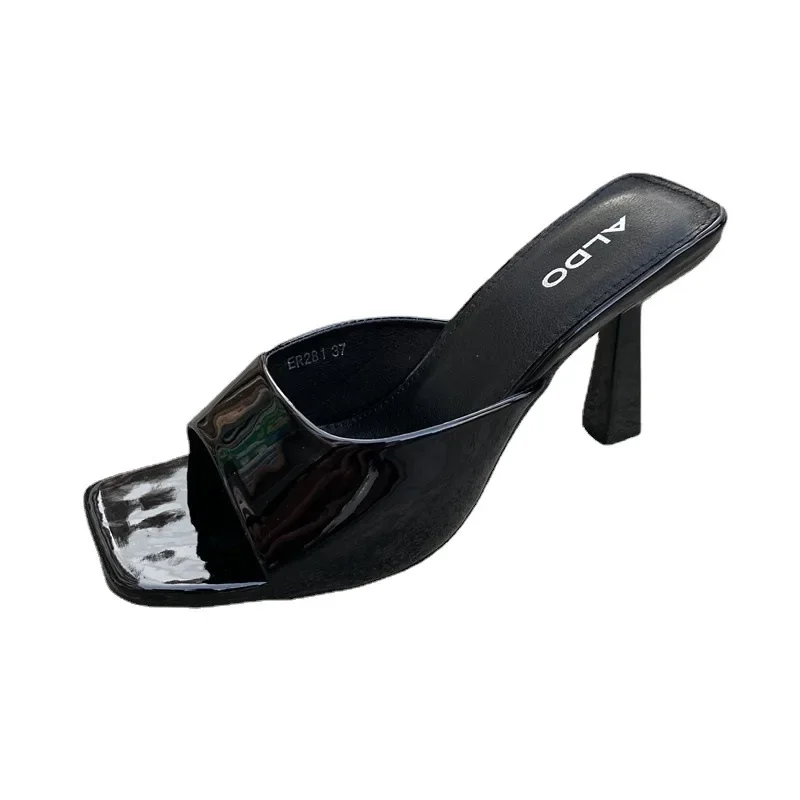 Square High Slippers - Elegant & Sexy Thin Heel Open Toe Dress Shoes for hot Women 2024