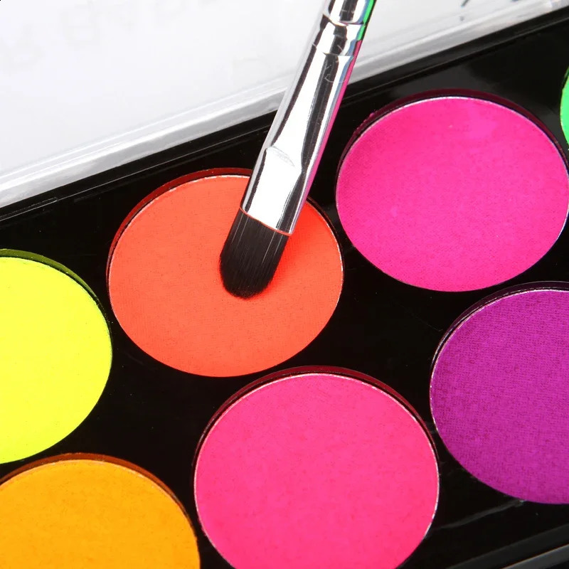 8 colors body art painting UV luminous fluorescence Christmas party fancy dress beauty and makeup tools 240829