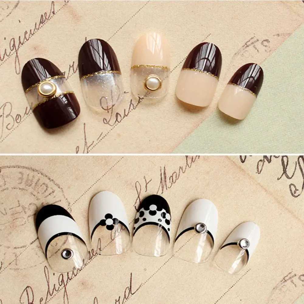 100pcs 4mm 5mm 6mm multi-color semi-circular pearl metal rhinestone DIY nail art nail bead beauty glitter decoration W240829