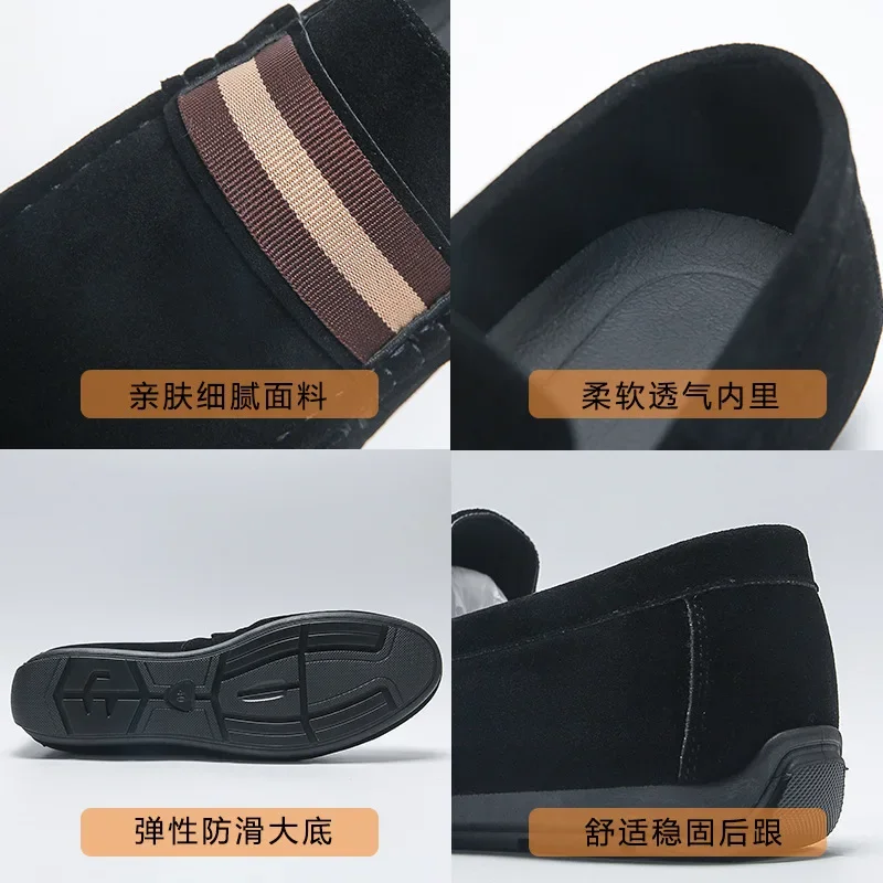 Shoes for Men High Quality Leather Casual Loafers Shoes Moccasins Slip on Flats Man Driving Shoes Men's Chaussure Homme 2024