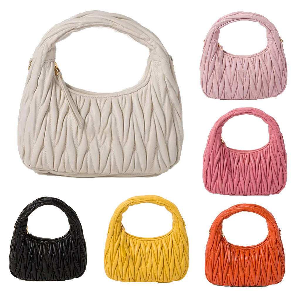 New designer womens hobo small handbag Crossbody one shoulder underarm fashion casual sheepskin cloud bag wallet m1