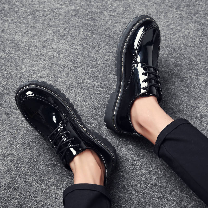 Men Spring Autum Leather Boots Men Fashion Ankle Boots Business Casual Man Lace-up Shoes Chunky Snow Boots Work Shoes K260328
