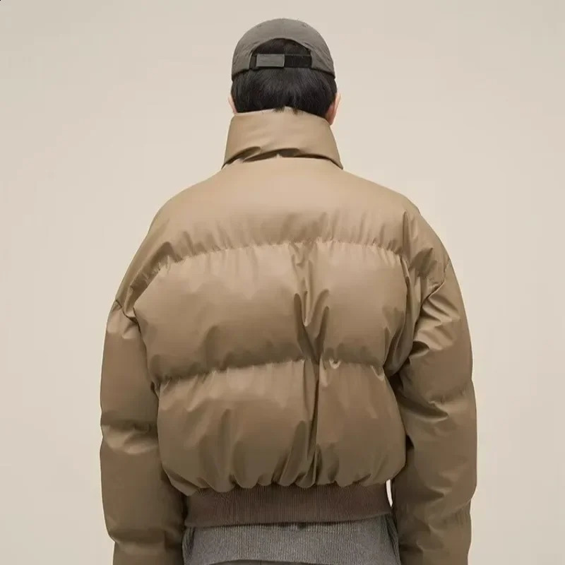 Autumn Winter Loose-fit Hooded Cotton Coat For Men Casual Zippered Sport Jacket Ideal For Spring Autumn Seasons 240829