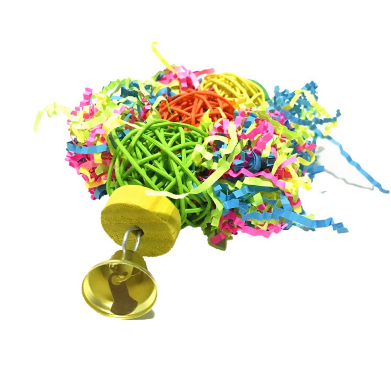 3 Pcs/lot Bird Toy Set For Parrot Shredder Foraging Assorted Hanging Cage Chew Toys