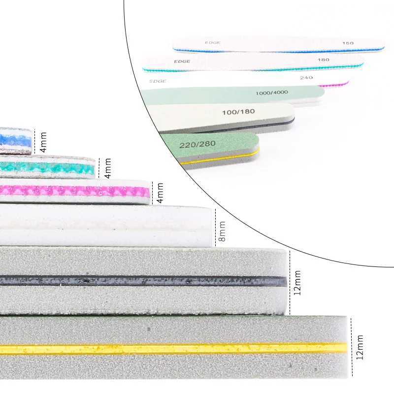 5/6 nail files 100180 nail sanding buffer professional double-sided sanding buffer nail files foot therapy nail brush tool set W240829