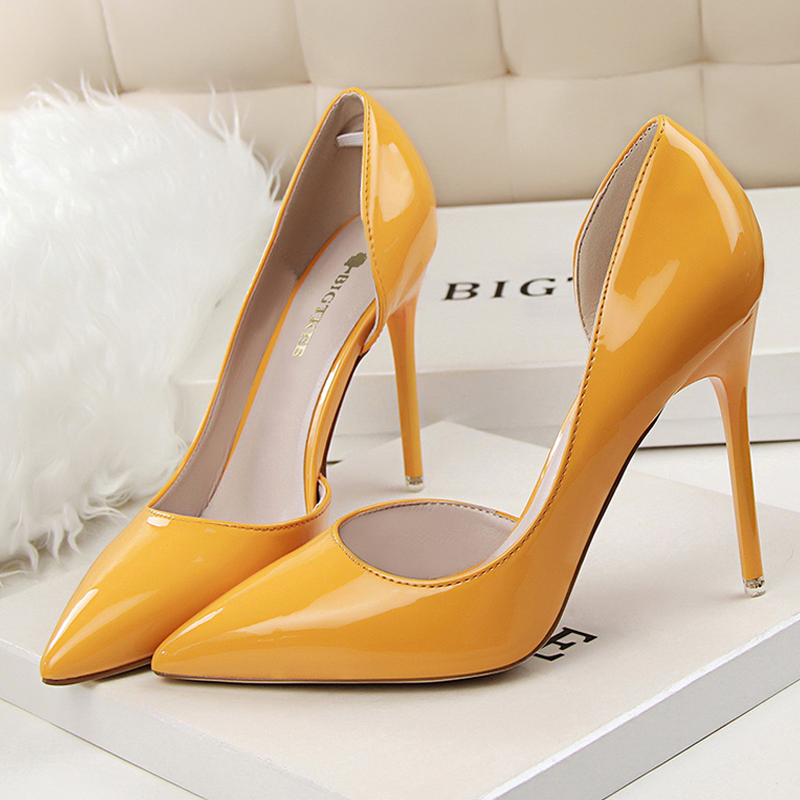 BIGTREE 2024 Pumps Patent Leather High Stiletto Sexy Party OL Career Women Heels Office Shoes 12 Colors