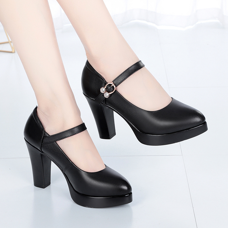 AIYUQI Women Spring Shoes High Heel 2024 New Women Platform Genuine Leather Fashion Red Wedding Shoe Dress Shoes Women