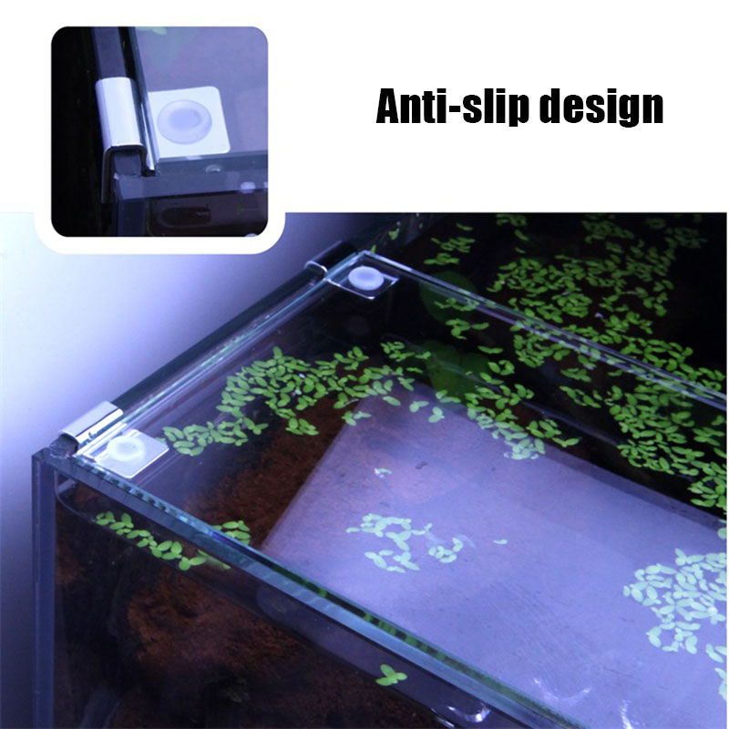4Pcs/lot Aquarium Accessories Stainless Steel Fish Tank Glass Cover Support Non-Slip Holders Universal Lid Clips 5-19mm