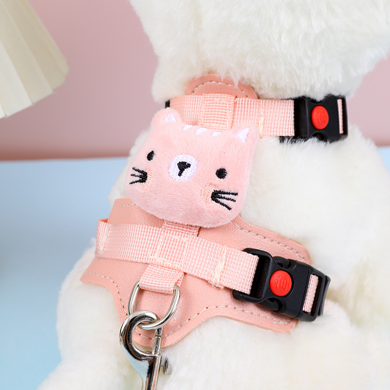 Dog Harness and Leashes Set Adjustable Cat Harness Leash Vest Small Dog Teddy Bichon Pomeranian Walking Leash Pet Accessories
