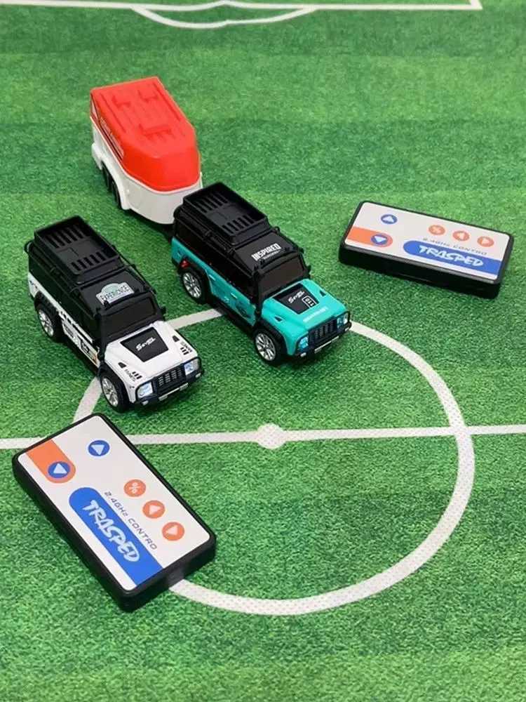 1 64 alloy proportional remote control model number 2.4GHz mini analog RC car with trailer SUV drift electric gift W240829