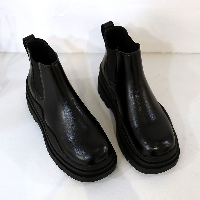 Fashion Women Black White Chelsea Boots 2021 Autumn Punk Gothic Shoes Ankle Sock Boots High Platform Fashion Short Boots Green87