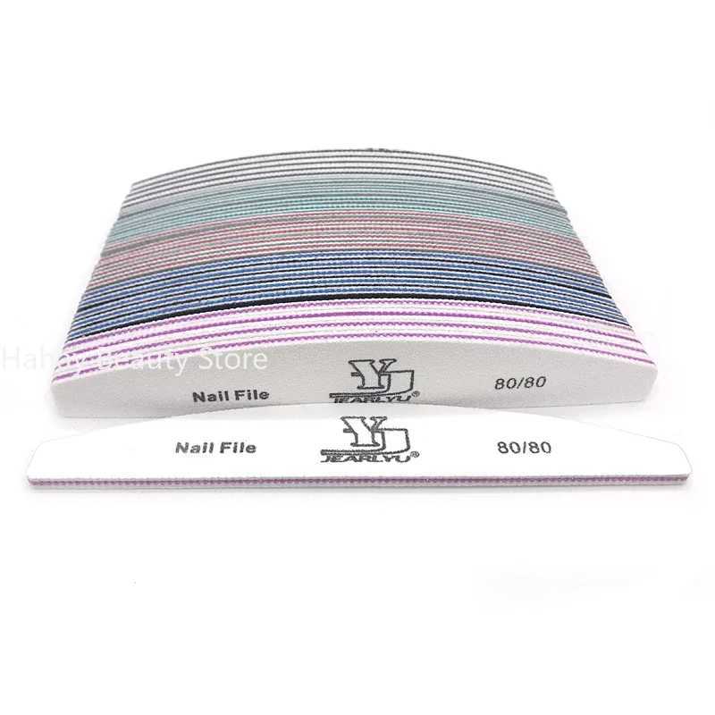Nail file mixed colors Limas 80/100/150/180/240 grit professional sandpaper keratin layer removal buffer file manipulation toolset W240829