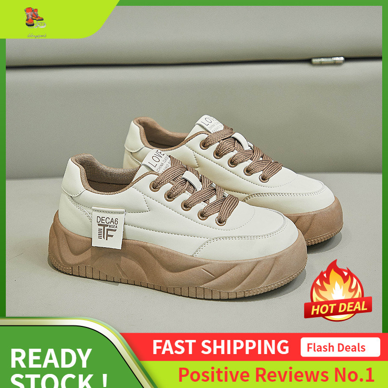 Ddmysports Winter Little White New Korean Edition Instagram Female Student Eightening Sports Board Shoes Trendy Leisure Street Shoot KT OUTDOOR