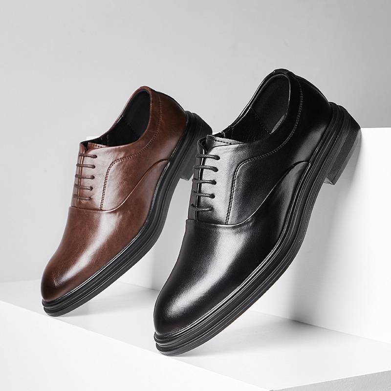 88 Mens Dress Oxfords Business Office Pointed Black New Brown Lace-Up Men's Formal Shoes Wedding shoes 4025