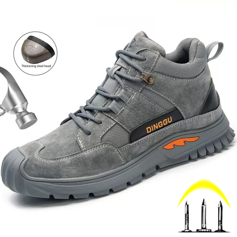 Toe Steel Puncture-Proof Indestructible Safety Men Work Boots Security Protective Shoes 43ca