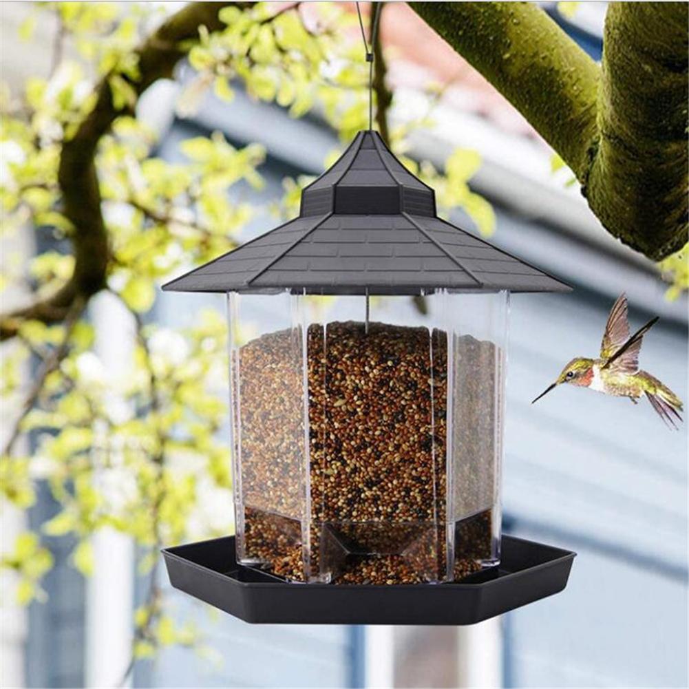 Wild Bird Feeder Outdoor Hanging for Garden Yard Decoration Panorama Gazebo Birdfeeder