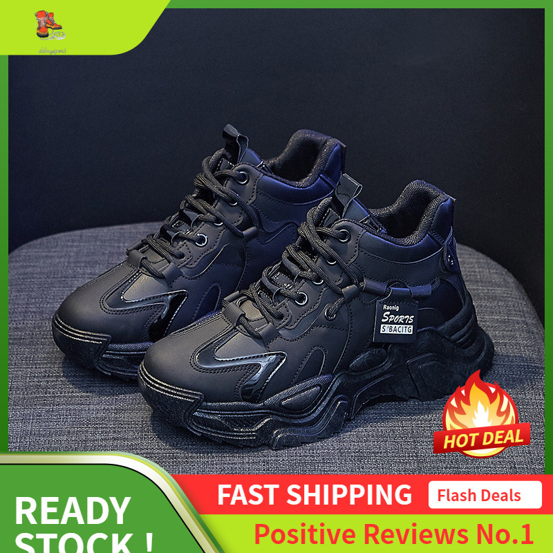 Ddmysports Spring New Ins Korean Edition Igh Top Dad And Women S Student Eight Increasing Sports Running Casual Shoes K OUTDOOR