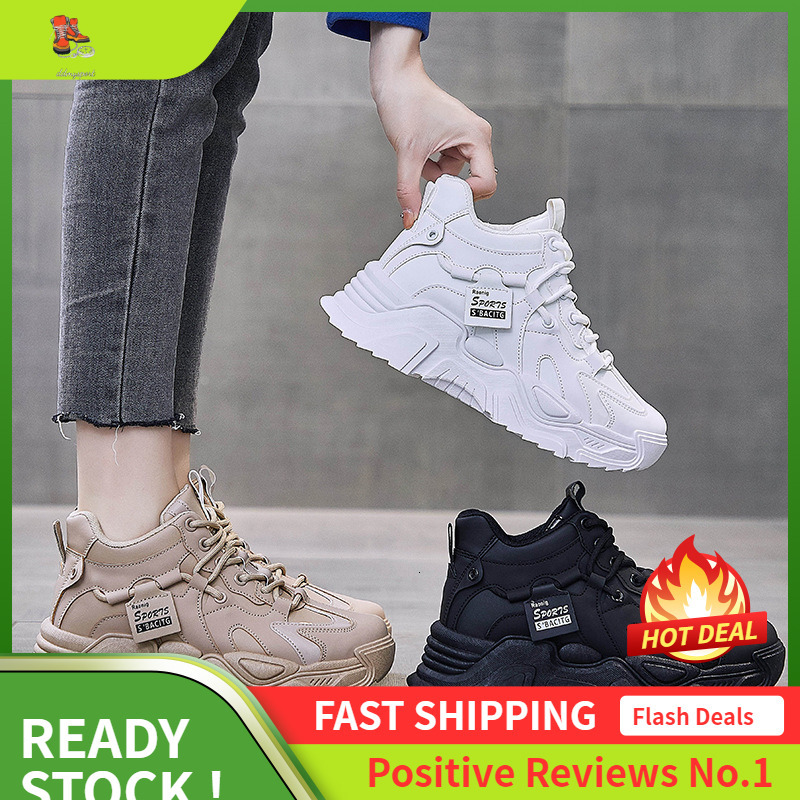 Ddmysports Spring New Ins Korean Edition Igh Top Dad And Women S Student Eight Increasing Sports Running Casual Shoes K OUTDOOR