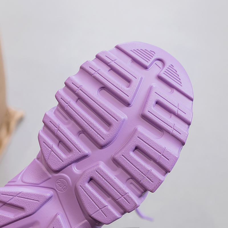 High Quality Women Chunky Sneakers 2024 Fashion Purple Sport Shoes Luxury Bling Rhinestone Women's Casual Tennis Shoes Ladies PU