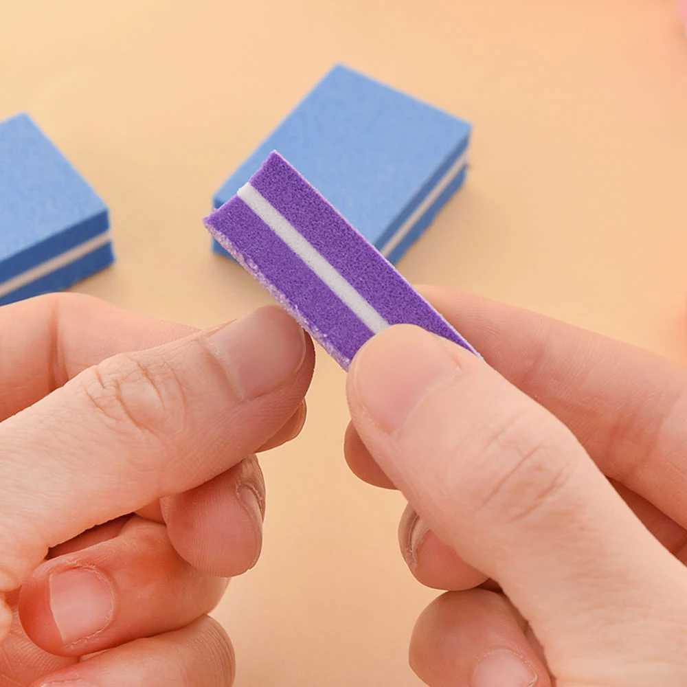 10/25/50Pcs Mini Nail File Blocks Hand Buffer 100/180 Sanding Color Sponge Nail Polishing Blocks Professional Small Files W240829