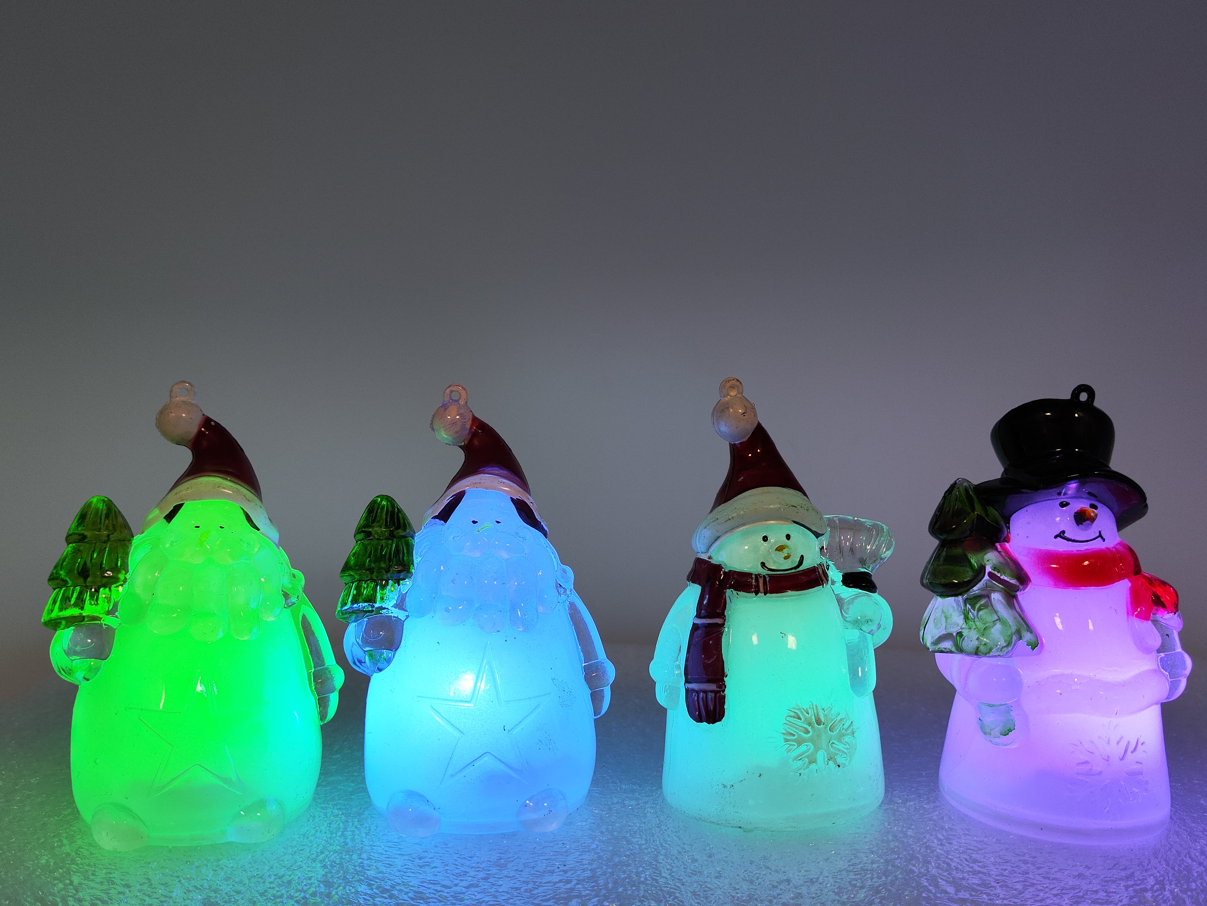 Popular Christmas series 3.5 four-type snowman four-piece decoration home lighting small gifts