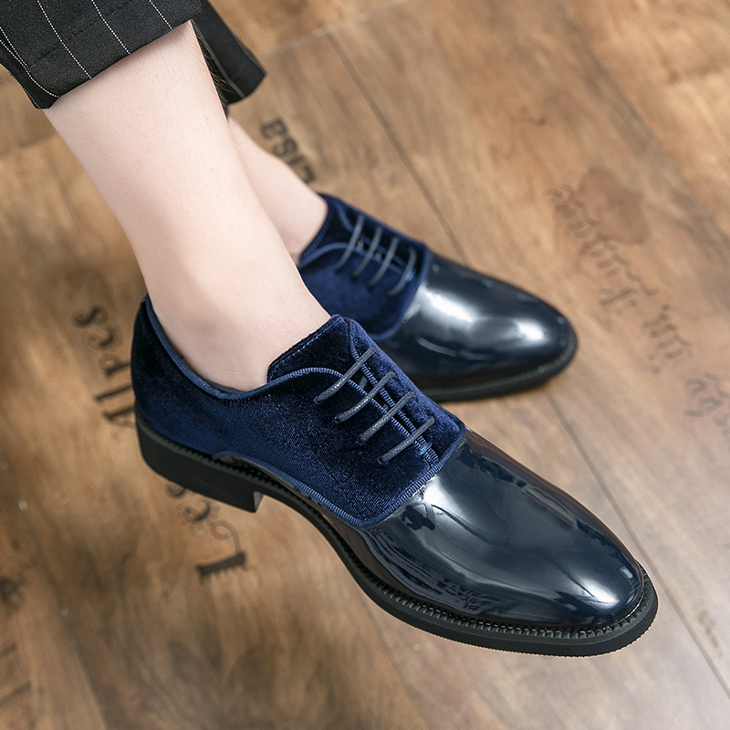 Men's Designer Bright Leather Derby Brand Casual Suit Italian Office Loafers Formal Business Footwear Dress Shoes for Men Flats d0f8