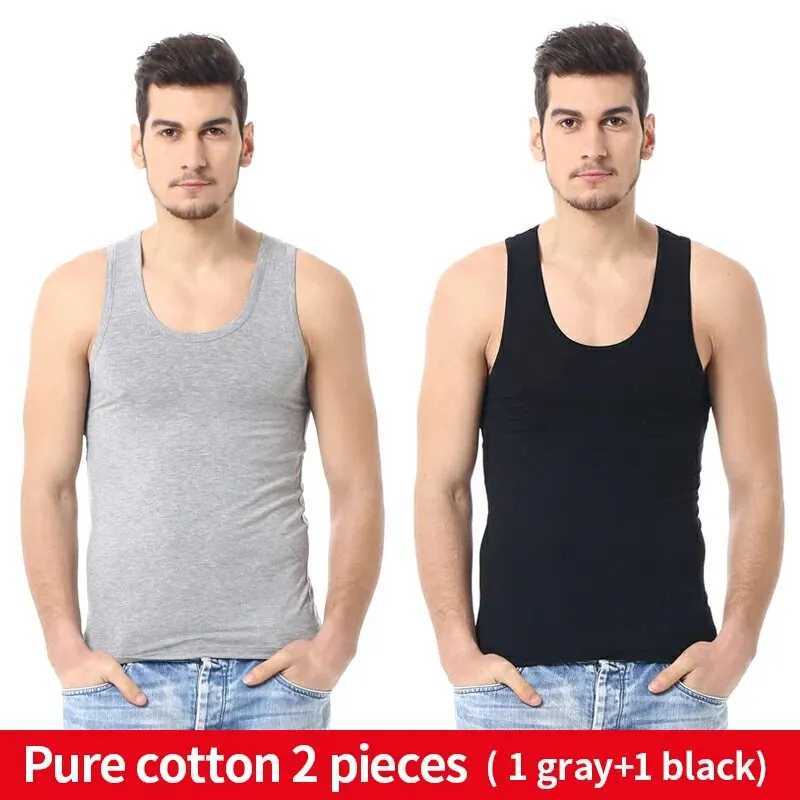 2-piece mens four season ultra-thin casual vest for fitness young mens clown sleeveless T-shirt middle-aged and elderly mens comfortable soleW240718