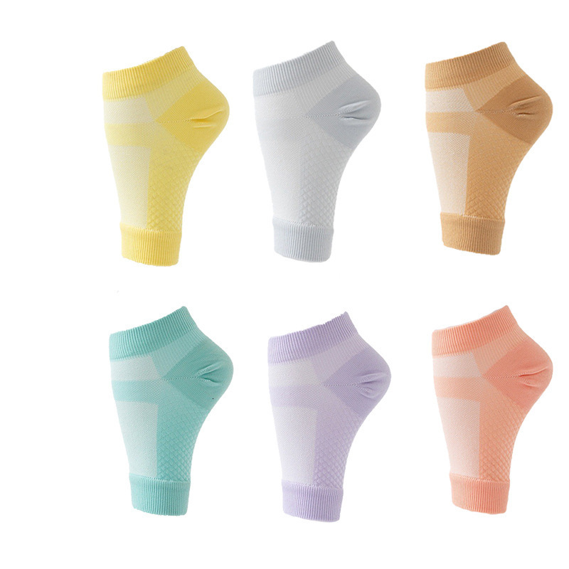 New breathable mesh toe exposed sports ankle protection socks, yoga protective outdoor elastic compression socks