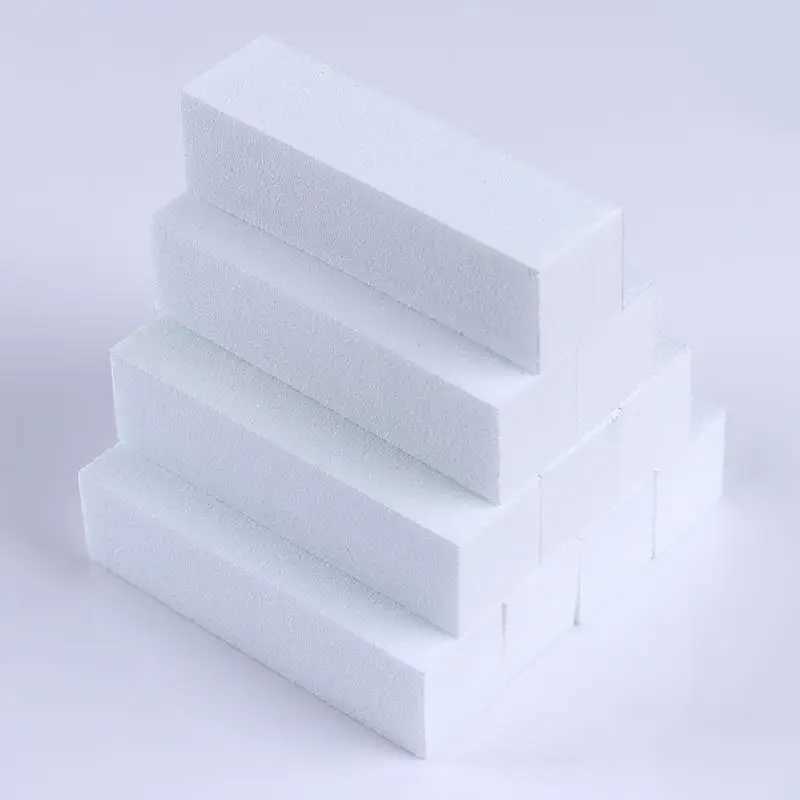 2/5/10 pieces of white nail files and buffer nail file blocks manual tools W240829