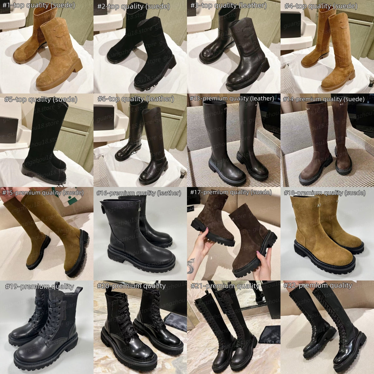 (go off picture not the description) 10A Premium Designer Boots Luxury Winter Fashion Knight Boots Women's Warm Shoes