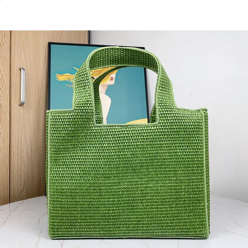 Woven Tote Fashion Travel Vacation Beach Bag Ladies Handbag Summer Classic Versatile Women Shoulder Crossbody 240830 67ce