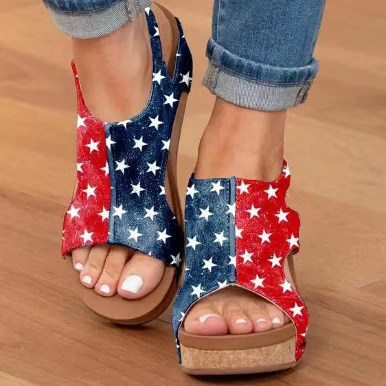 2025 new Women Leopard Hollow Out Platform Wedge Summer Sandals Buckle Strap Peep Toe Thick Bottom Casual Shoes d01a