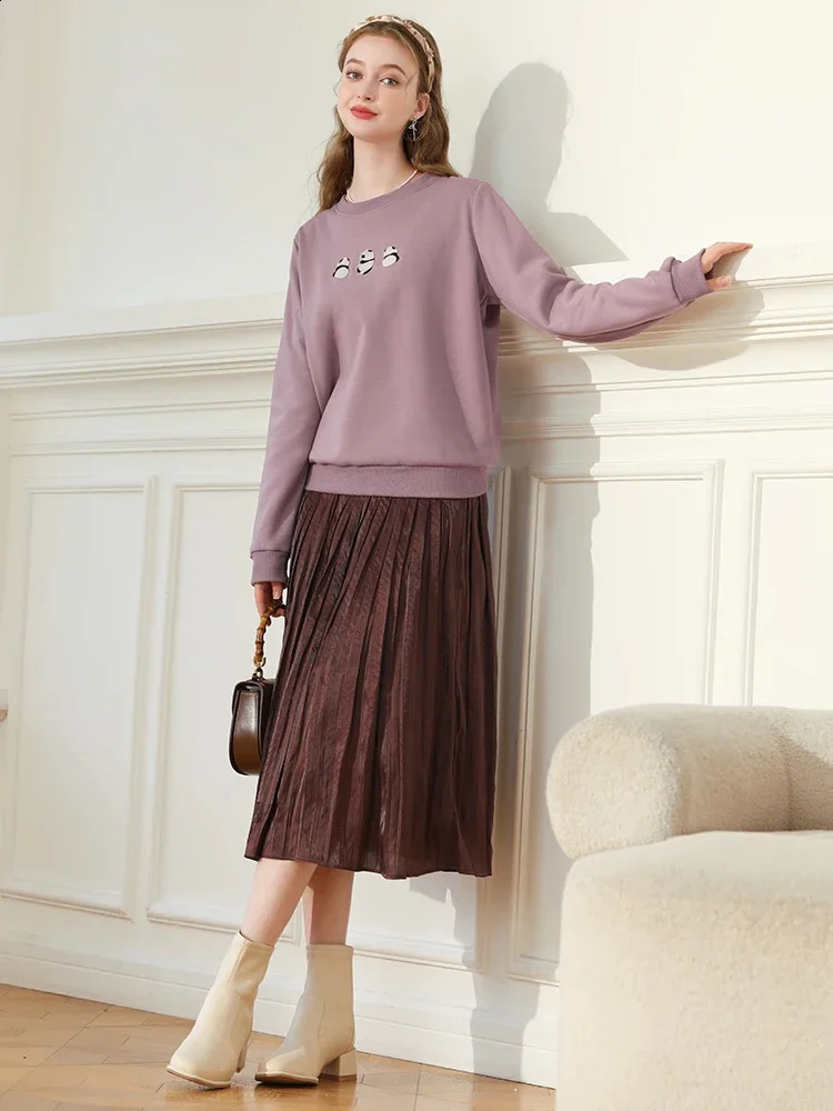 I believe in your womens embroidered hooded sweatshirt with velvet thick round neck for winter warm lazy loose casual top 2234195394 240827