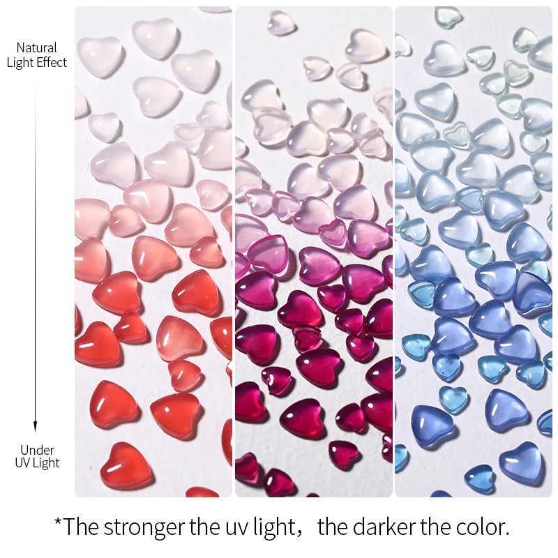 100/50/20 Mixed Size Love Jewelry Nail Charm Heart shaped Nail Art Decoration 3D Butterfly Nail Accessories W240829