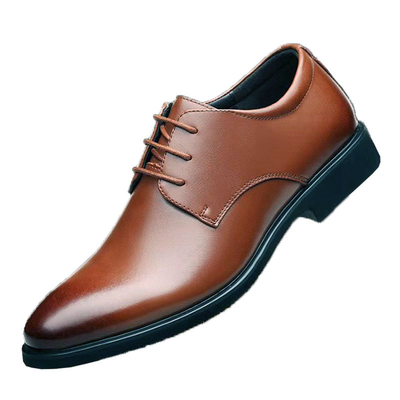 Breathable Shoes Black Leather Soft Bottom Spring And Autumn Best Man Men's Business Formal Wear Casual Shoe