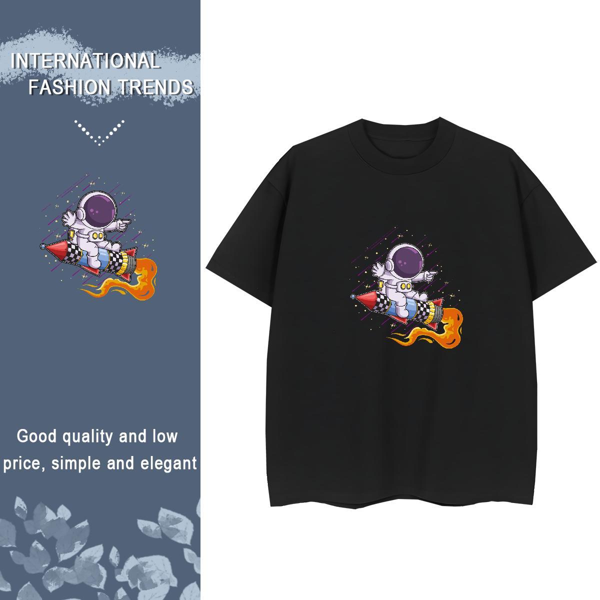 Female Womens Tshirts 100% Cotton 230g universe Hip Hop T-Shirts Short sleeve Soft DIY Anime Tops Tees