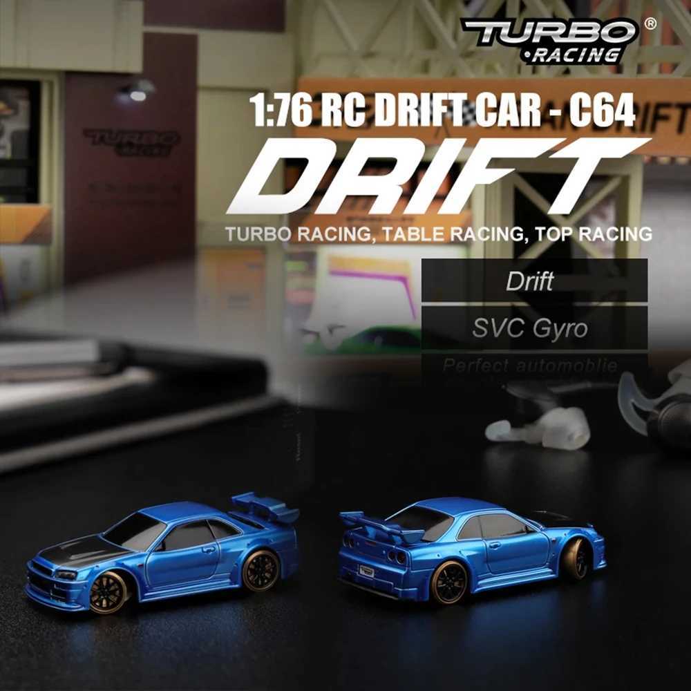 Free shipping Turbo Racing 1 76 C64 Drift RC Car with Gyroscope Radio Full Scale Remote Control Toy RTR Kit Suitable for Children and Adults