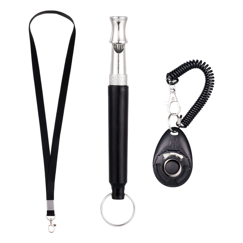 3pcs/set Pet Cat Dog Training Clicker Pet Obedient Whistle Adjustable Wrist Strap Sound Key Chain Household Pet Supplies