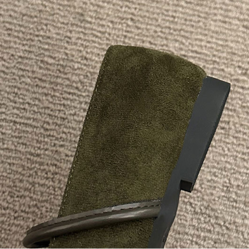 Women's Mary Jane Flats - Suede Square Toe Low Heels hot Pumps, Retro Casual Designer Shoes