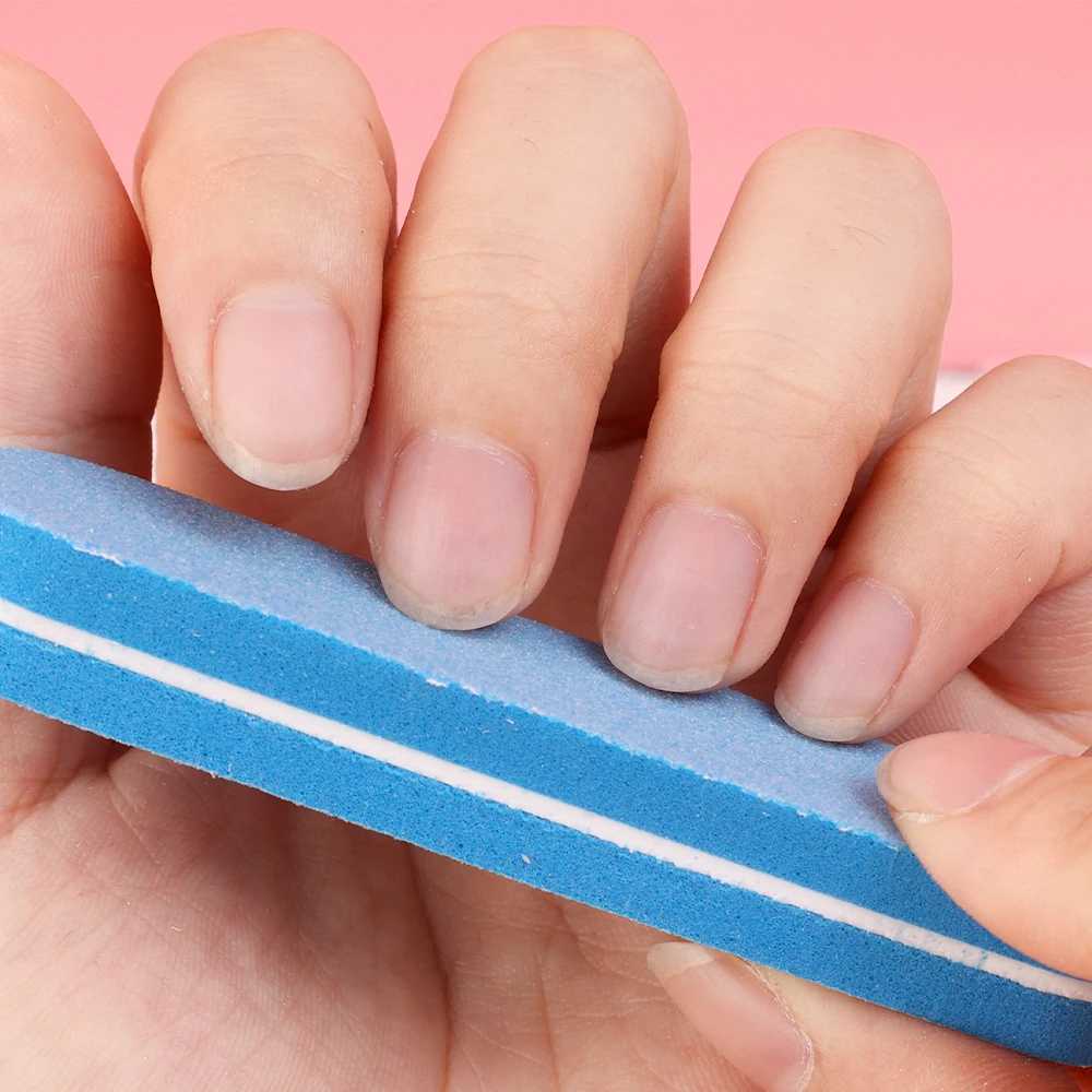 9cm nail sponge file double-sided nail file block color sanding buffer strip easy to clean and polish foot processing tool W240829