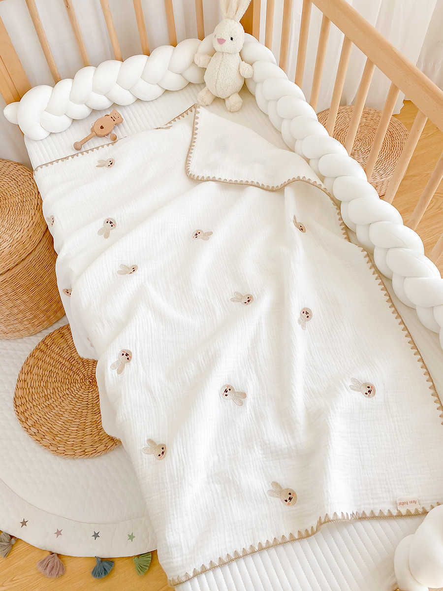 Blankets Swaddling Soft and sticky four layer gauze baby blanket pure cotton newborn wrap baby nap in kindergarten air-conditioned towel worn by summe