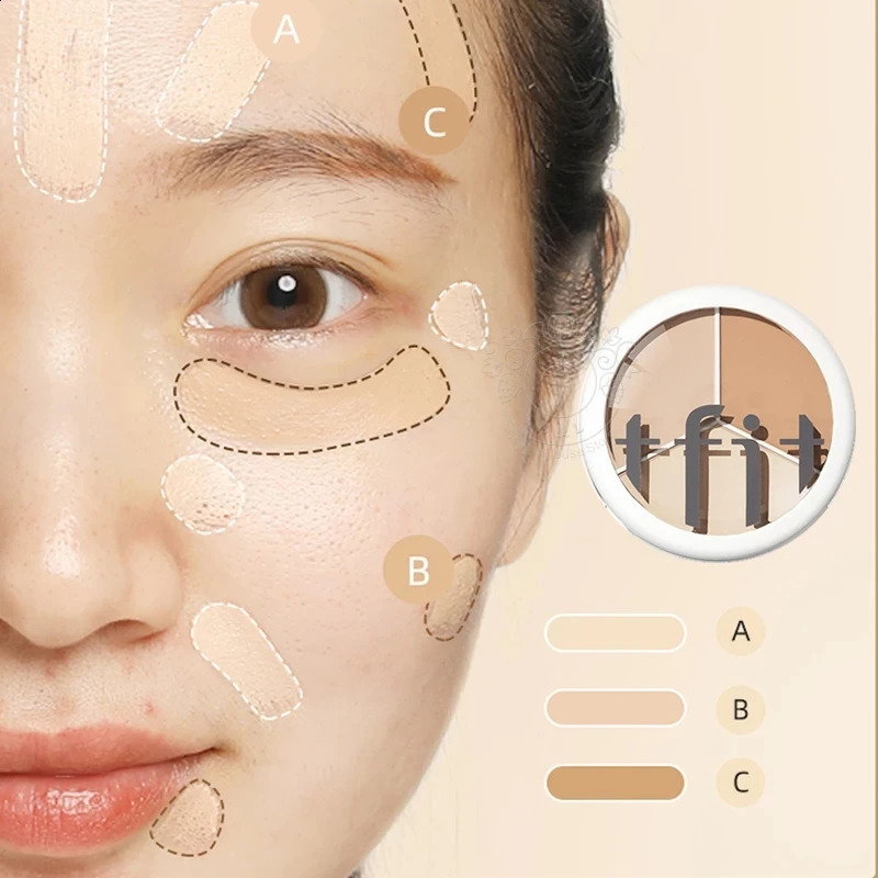 TFIT 3-color concealer palette professional makeup concealer dark circle background eye makeup Korean cosmetics 240829