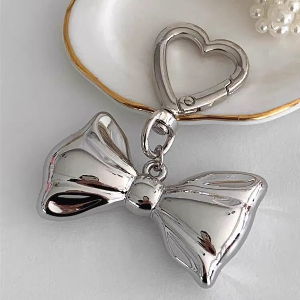 Cute Bow pearl Bag Pandent Chain Y2K Bowknot Charm Keychain Hanging Decorations for Purse Handbag Pendant Accessories y241017