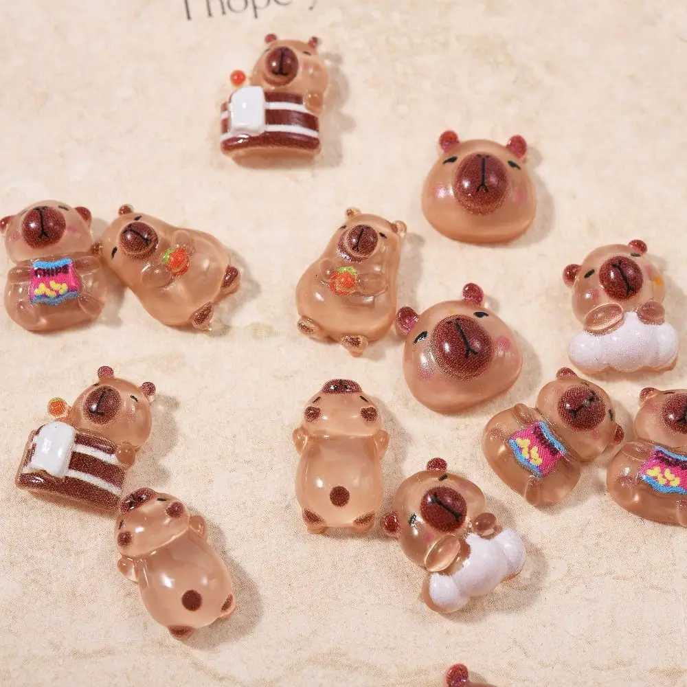 10/20 nail art accessories cute cartoon mini puffs DIY nail resin charm flat back jewelry used for ergonomic decoration W240829