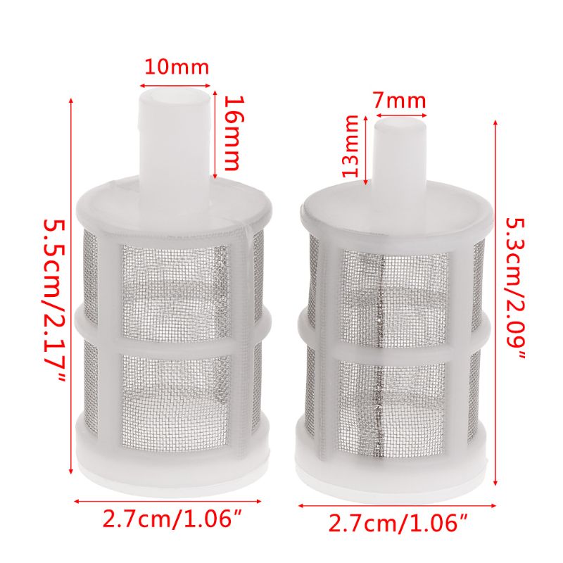 Water Pump Filters Stainless Steel Mesh Cover Aquarium Filter Accessories Suitable for 0.28in or 0.47in ID Tube Hose B03E