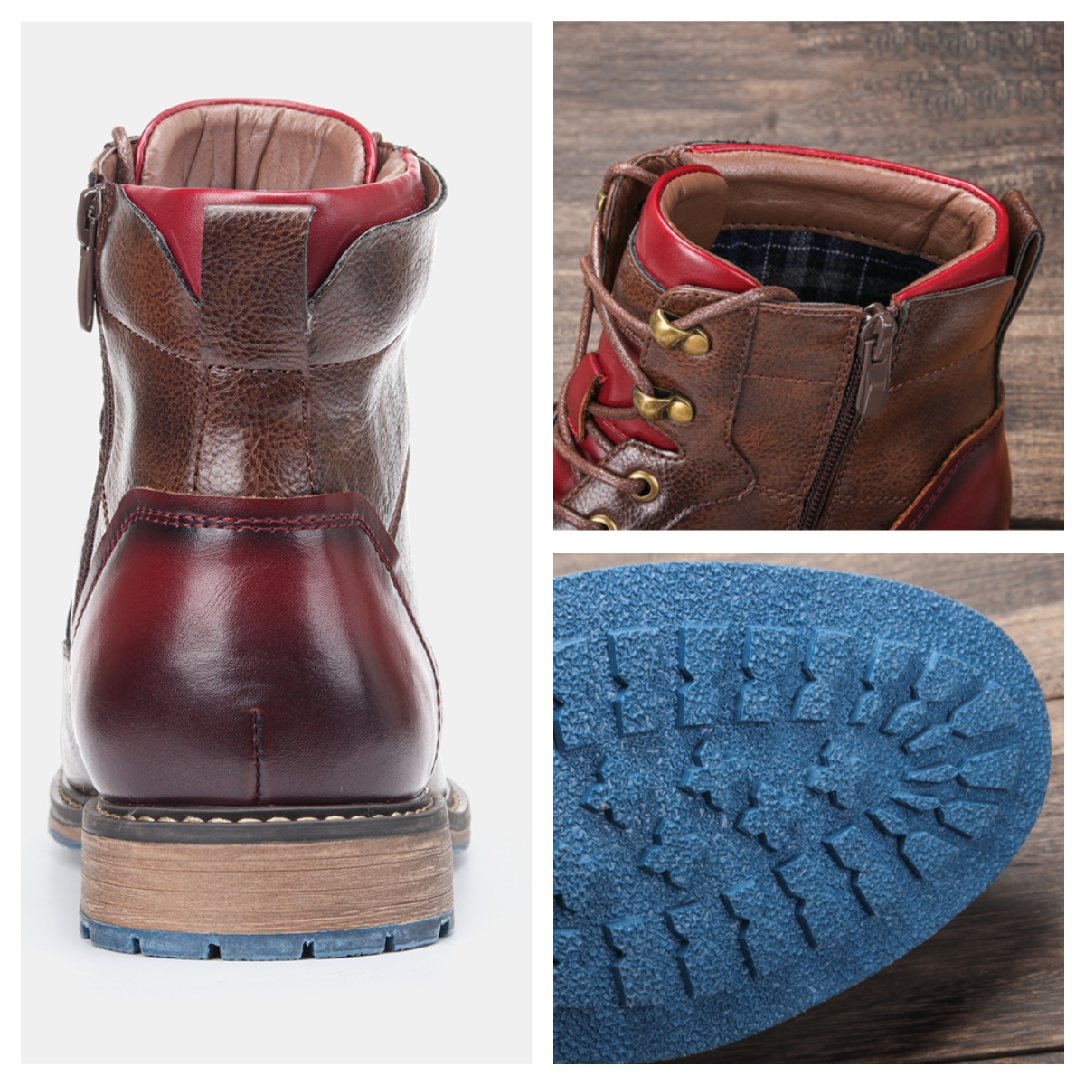Size 7-13 Boots Men Brand 2024 Fashion Comfortable Boots Leather #AL603C4
