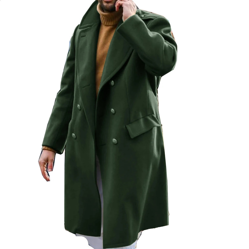 Mens clothing wool coats comfortable business workwear for mens commuting fashionable ultra-thin cashmere coats mens casual mens winter clothing 24082