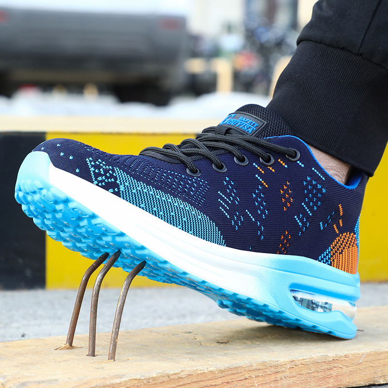 Cushion Air Men Women Sneakers Steel Toe 2024 New & Safety Boots Indestructible Work Shoes Footwear bc2b